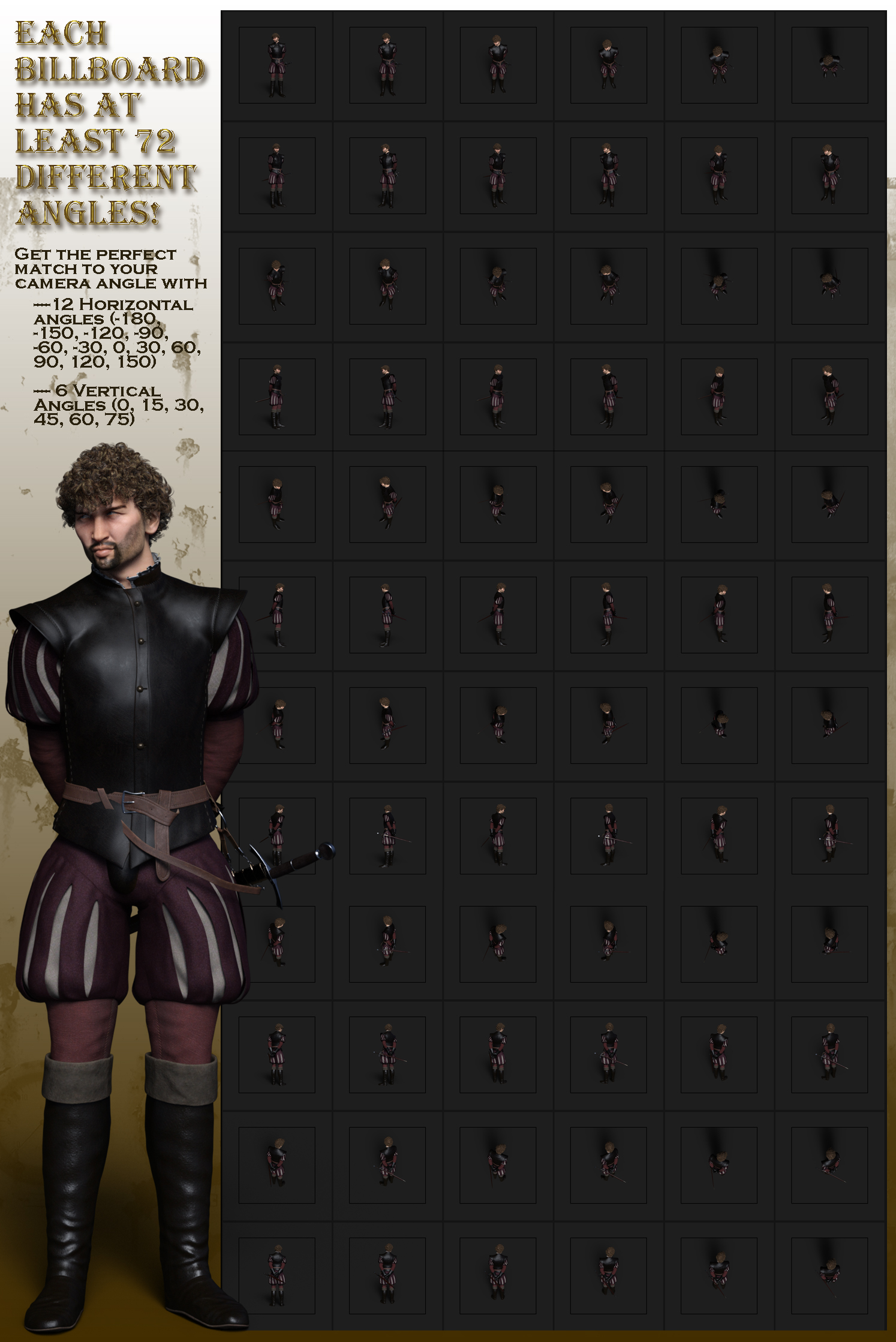 Now-Crowd Billboards - Conquistadors Now-Crowd Billboards - Conquistadors by: RiverSoft Art, 3D Models by Daz 3D