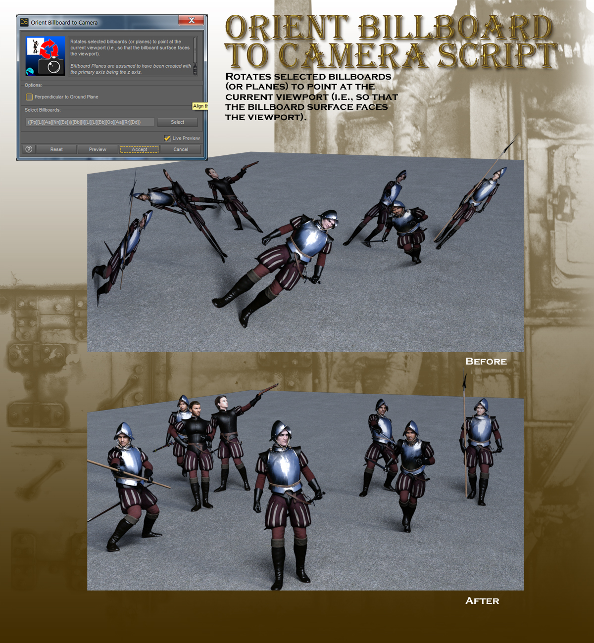 Now-Crowd Billboards - Conquistadors Now-Crowd Billboards - Conquistadors by: RiverSoft Art, 3D Models by Daz 3D
