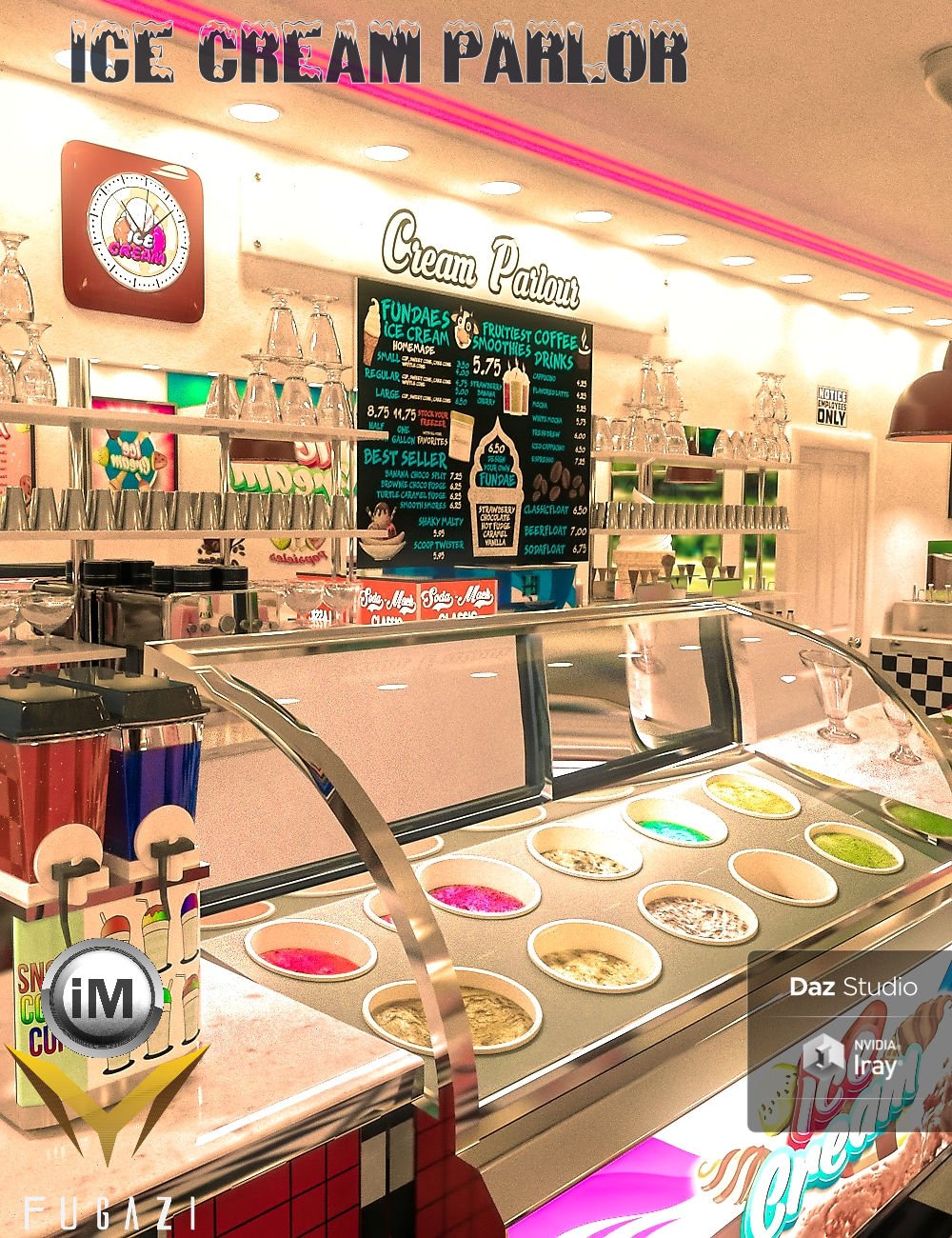 FG Ice Cream Parlor Bundle by: Fugazi1968Ironman, 3D Models by Daz 3D