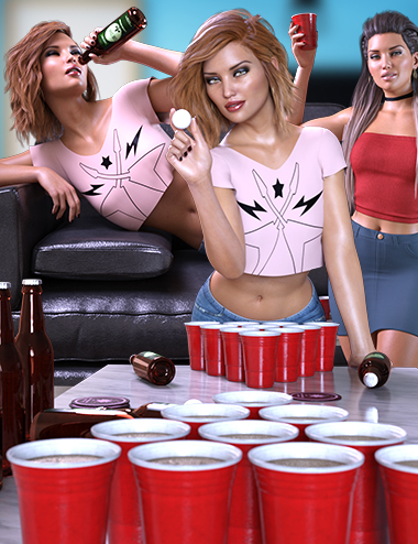 Z Drinking Games Props and Poses for Genesis 8 by: Zeddicuss, 3D Models by Daz 3D