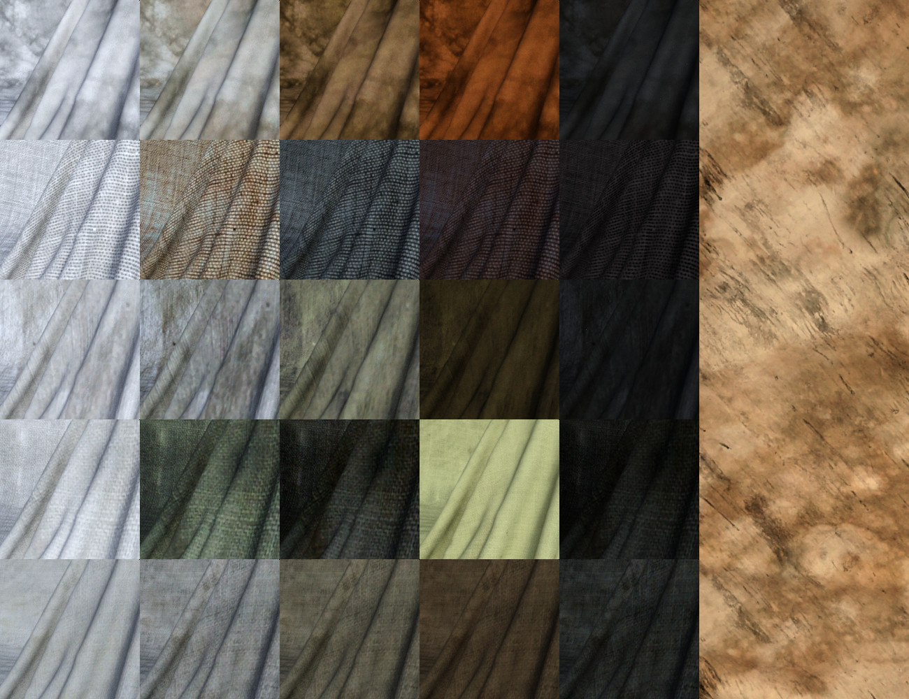 FSL Ragged and Dirty Fabric Shaders Iray by: Fuseling, 3D Models by Daz 3D