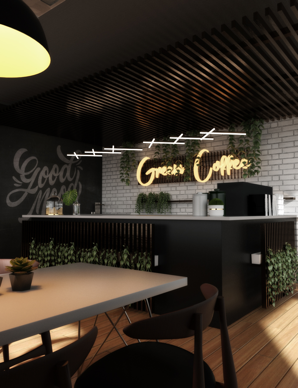 Green Coffee Shop by: Modu8, 3D Models by Daz 3D