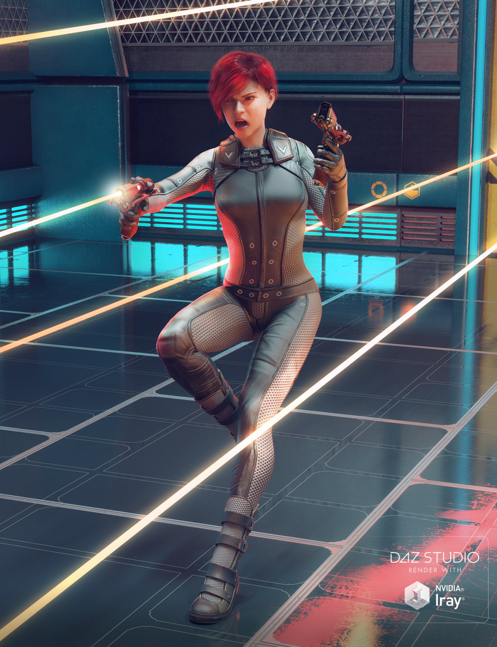 AER Future Firearms: Energy Weapons for the Genesis 8 Female by: E-Arkham, 3D Models by Daz 3D