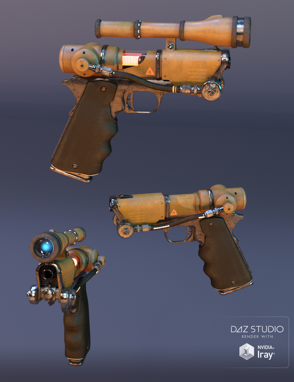 AER Future Firearms: Energy Weapons for the Genesis 8 Female by: E-Arkham, 3D Models by Daz 3D