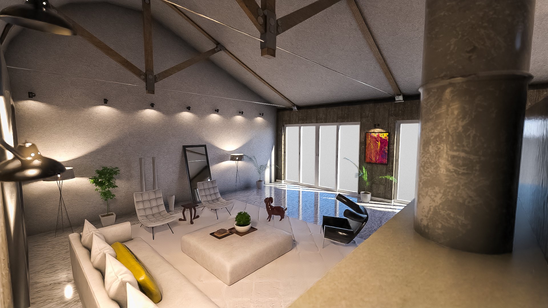 Lakehouse Lounge by: clacydarch3d, 3D Models by Daz 3D