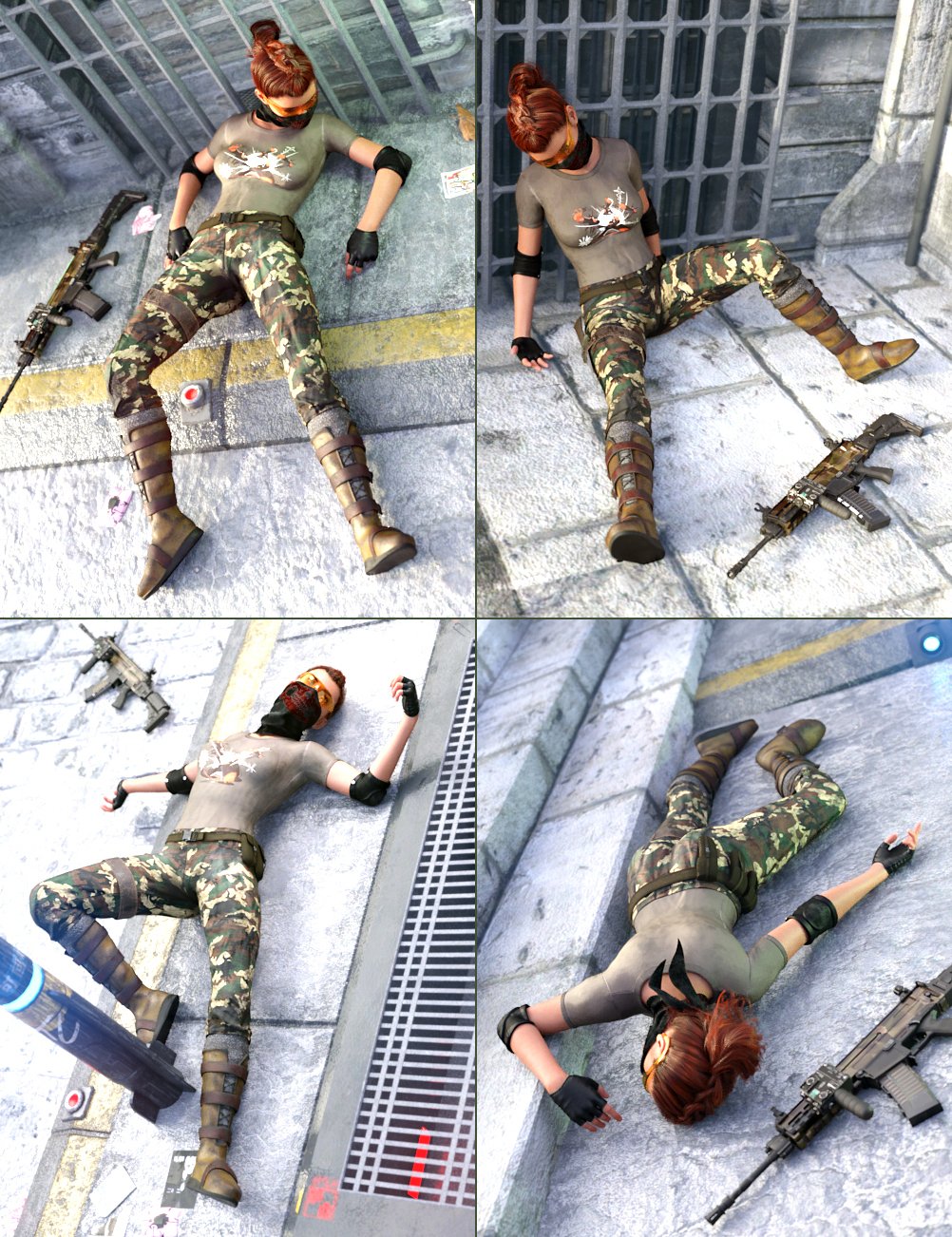 Urban Warfare Poses for Genesis 8 Urban Warfare Poses for Genesis 8 by: Devon, 3D Models by Daz 3D