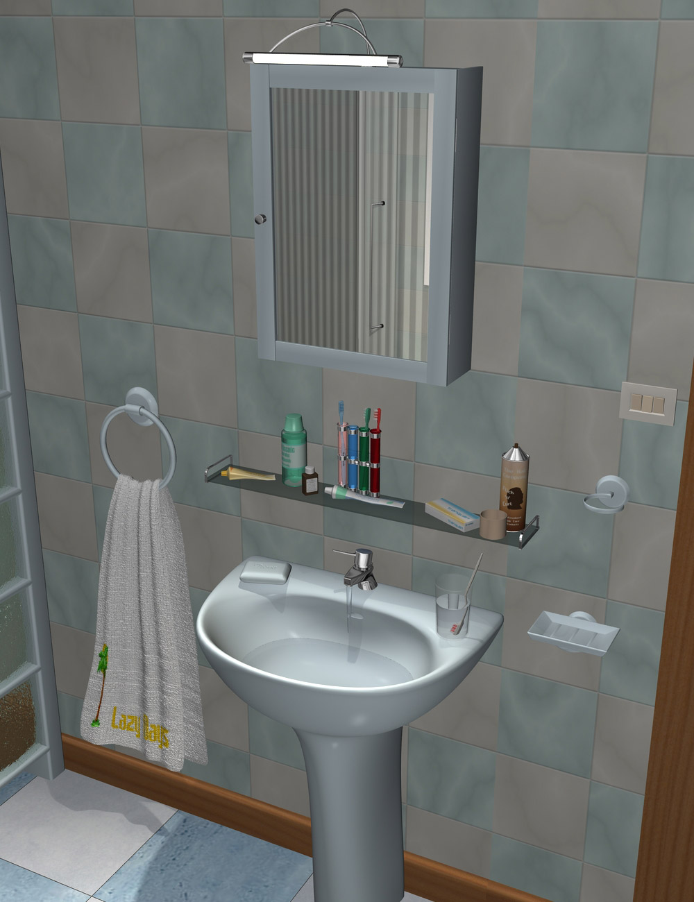 Home One Bathroom by: maclean, 3D Models by Daz 3D