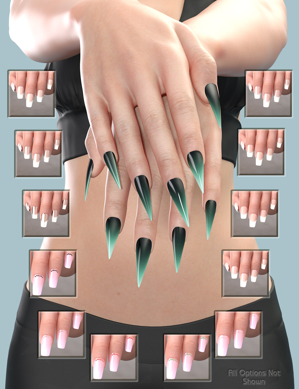 Mst Genesis 8 Females Mega Nails MR Mst Genesis 8 Females Mega Nails MR by: Mstene, 3D Models by Daz 3D