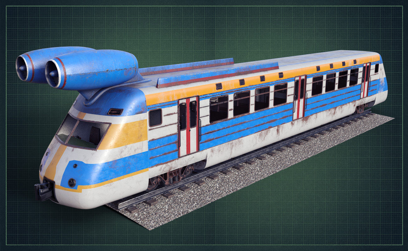 Jet Powered Train 3D Models and 3D Software by Daz 3D