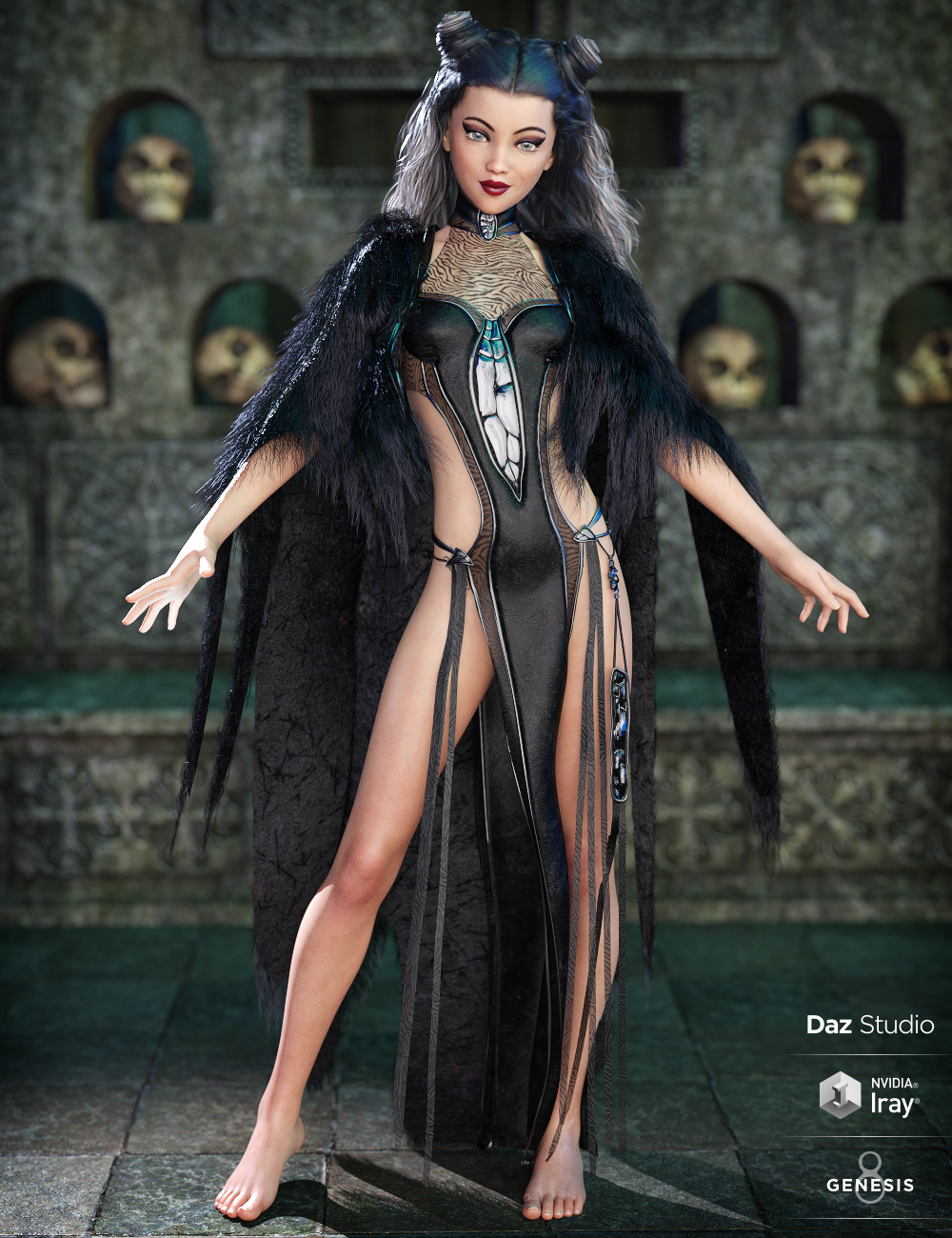 dForce Corveyn Outfit for Genesis 8 Female(s) by: Arki, 3D Models by Daz 3D