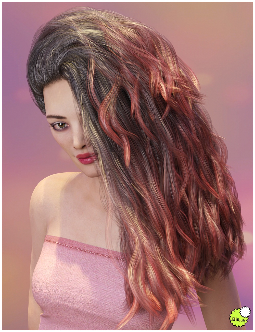 Texture Expansion for Biscuits Jam Hair Daz 3D
