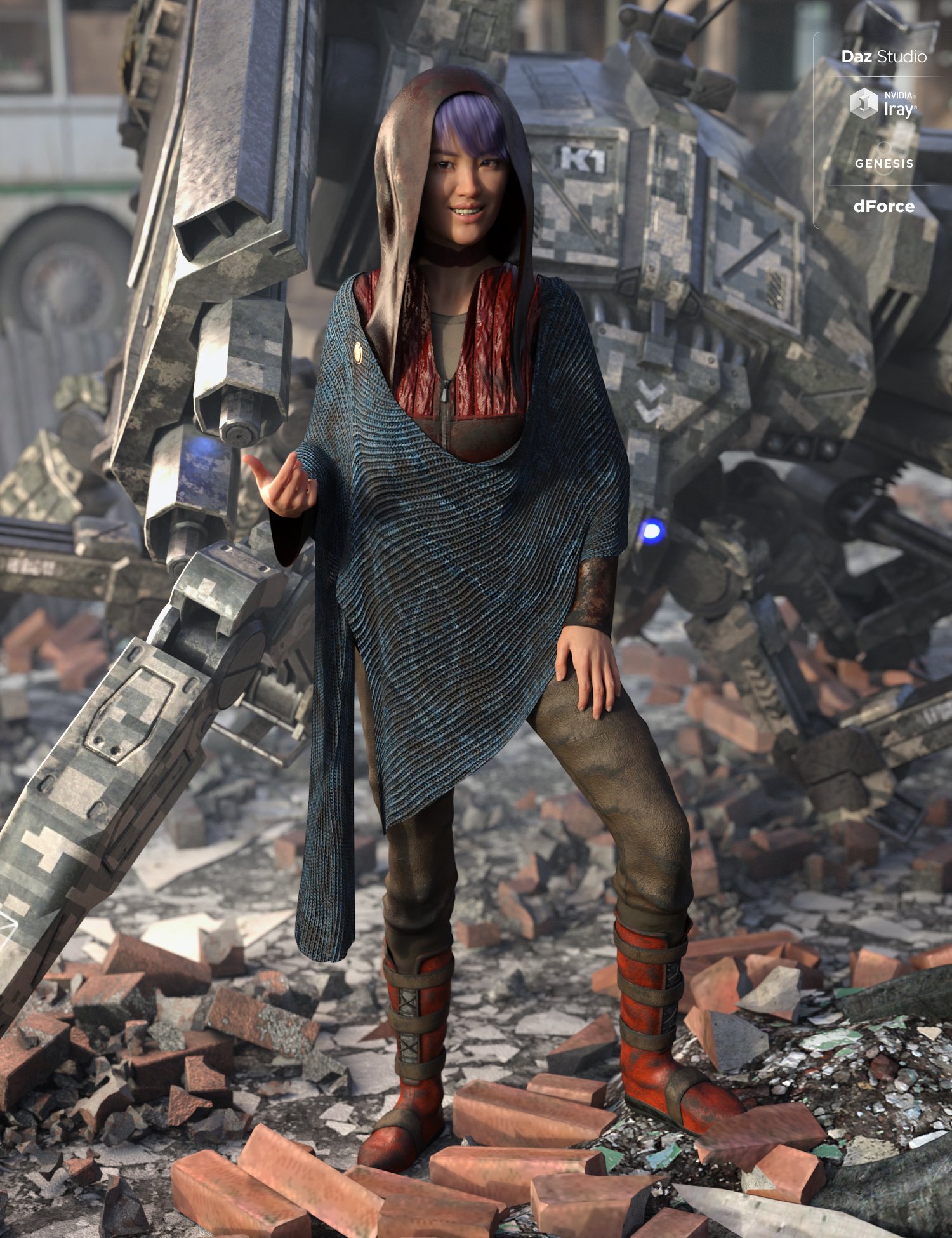 dForce Wander Outfit : Phantasm by: Moonscape GraphicsSade, 3D Models by Daz 3D