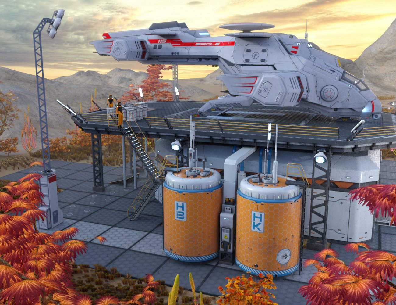 Alpha Airdrome Alpha Airdrome by: petipet, 3D Models by Daz 3D