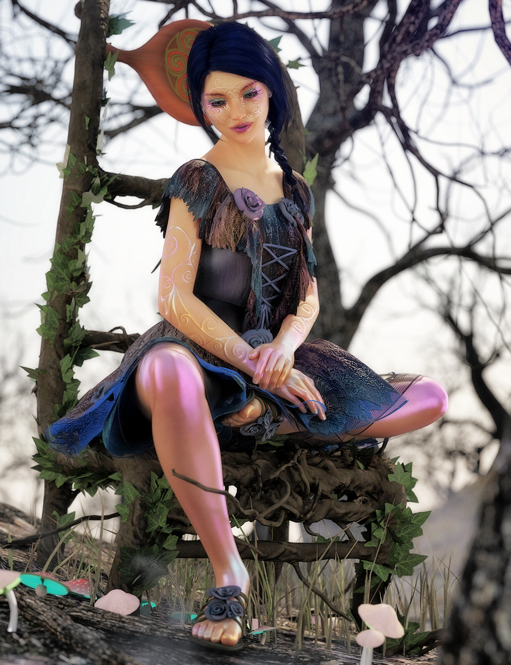 dForce Nightpetals Outfit Textures dForce Nightpetals Outfit Textures by: Mada, 3D Models by Daz 3D