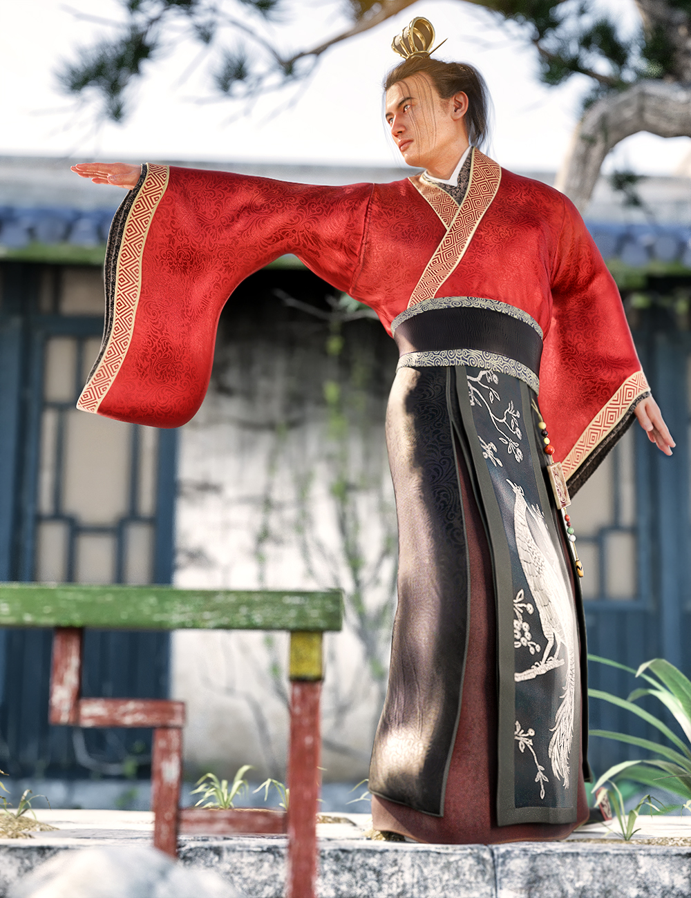 Peacock Hanfu Outfit Textures Peacock Hanfu Outfit Textures by: , 3D Models by Daz 3D