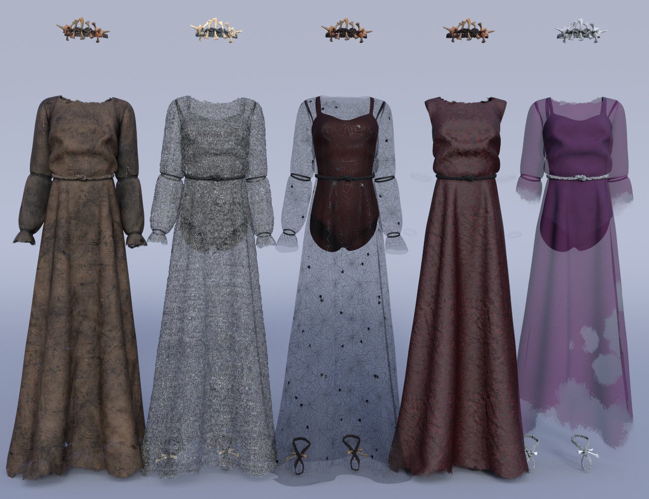 dForce Dark Fairy Gown Textures by: Moonscape GraphicsSade, 3D Models by Daz 3D