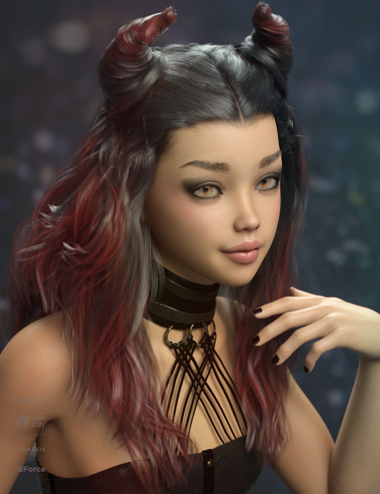 Peony Hair for Genesis 3 and 8 Female(s)