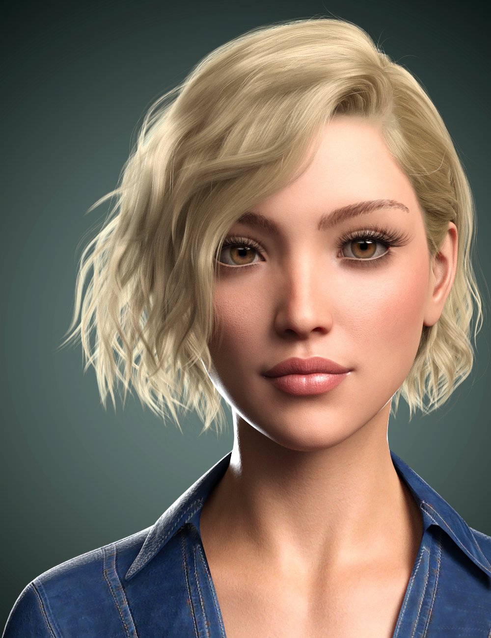 3D Rendering Karla Hair Blonde #10 Graphic by grbrenders