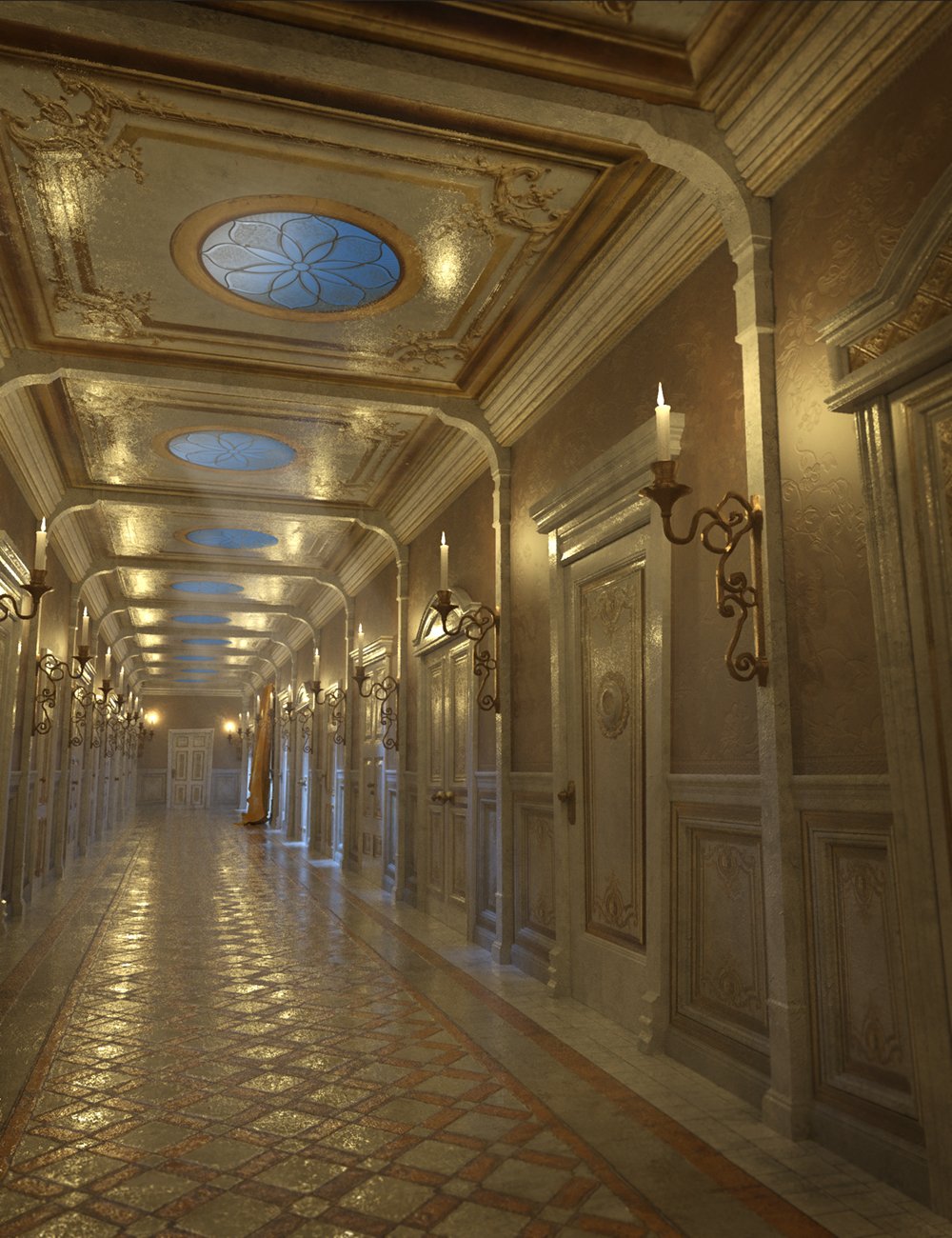 To Wonder for A Curious Hallway Iray by: Marshian, 3D Models by Daz 3D