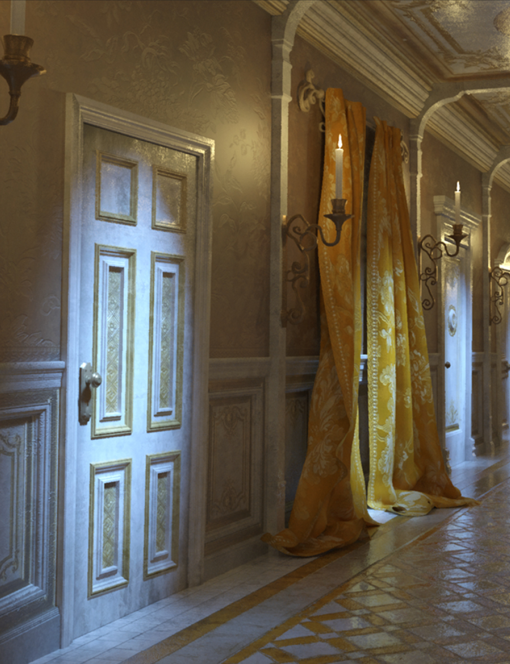 To Wonder for A Curious Hallway Iray by: Marshian, 3D Models by Daz 3D