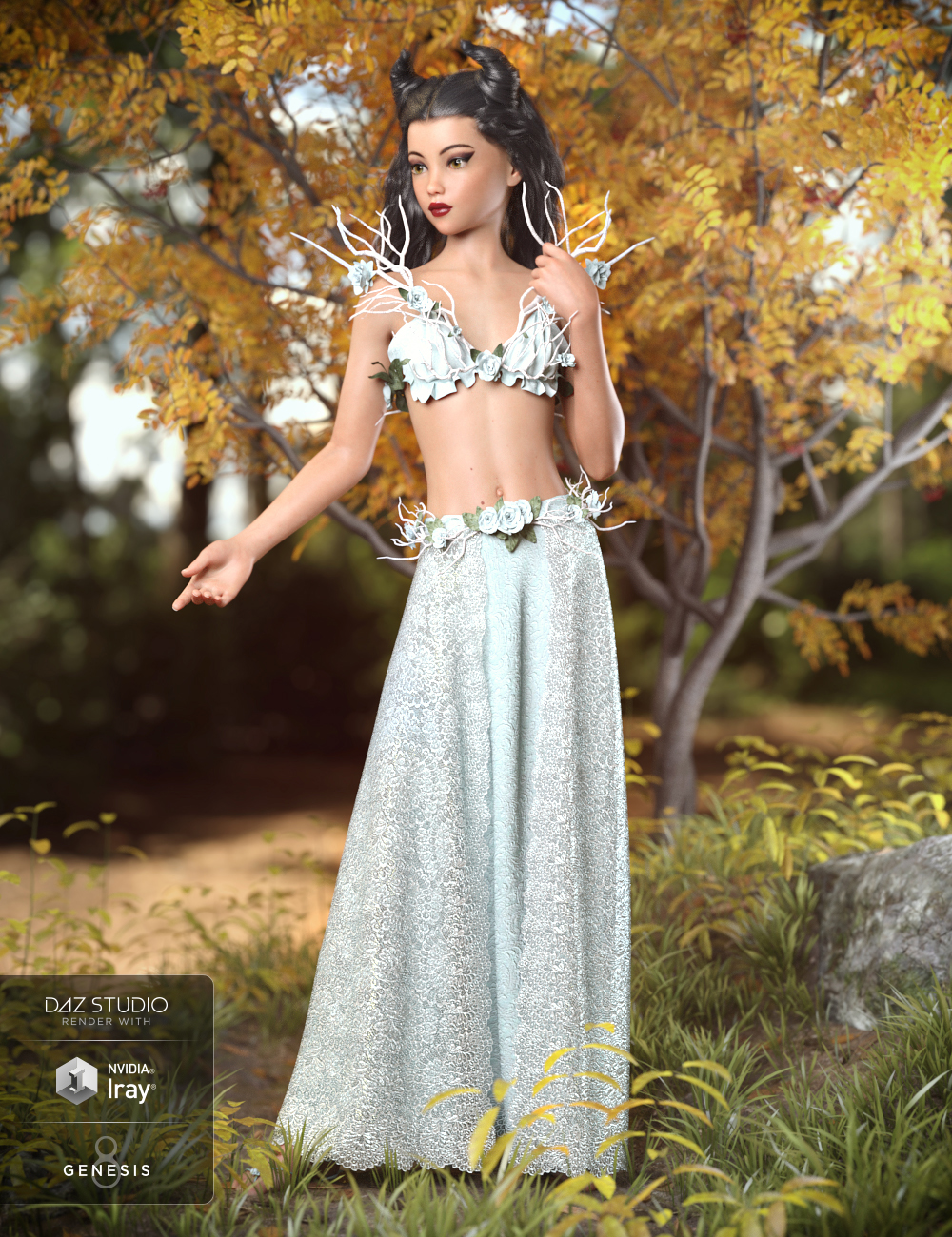 dForce Eternal Bloom Outfit Textures by: Anna Benjamin, 3D Models by Daz 3D