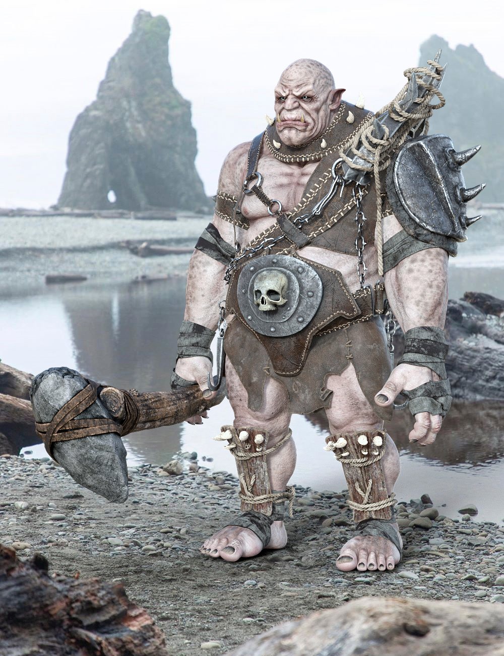 Ogre Armor for Ogre HD by: fjaa3d, 3D Models by Daz 3D