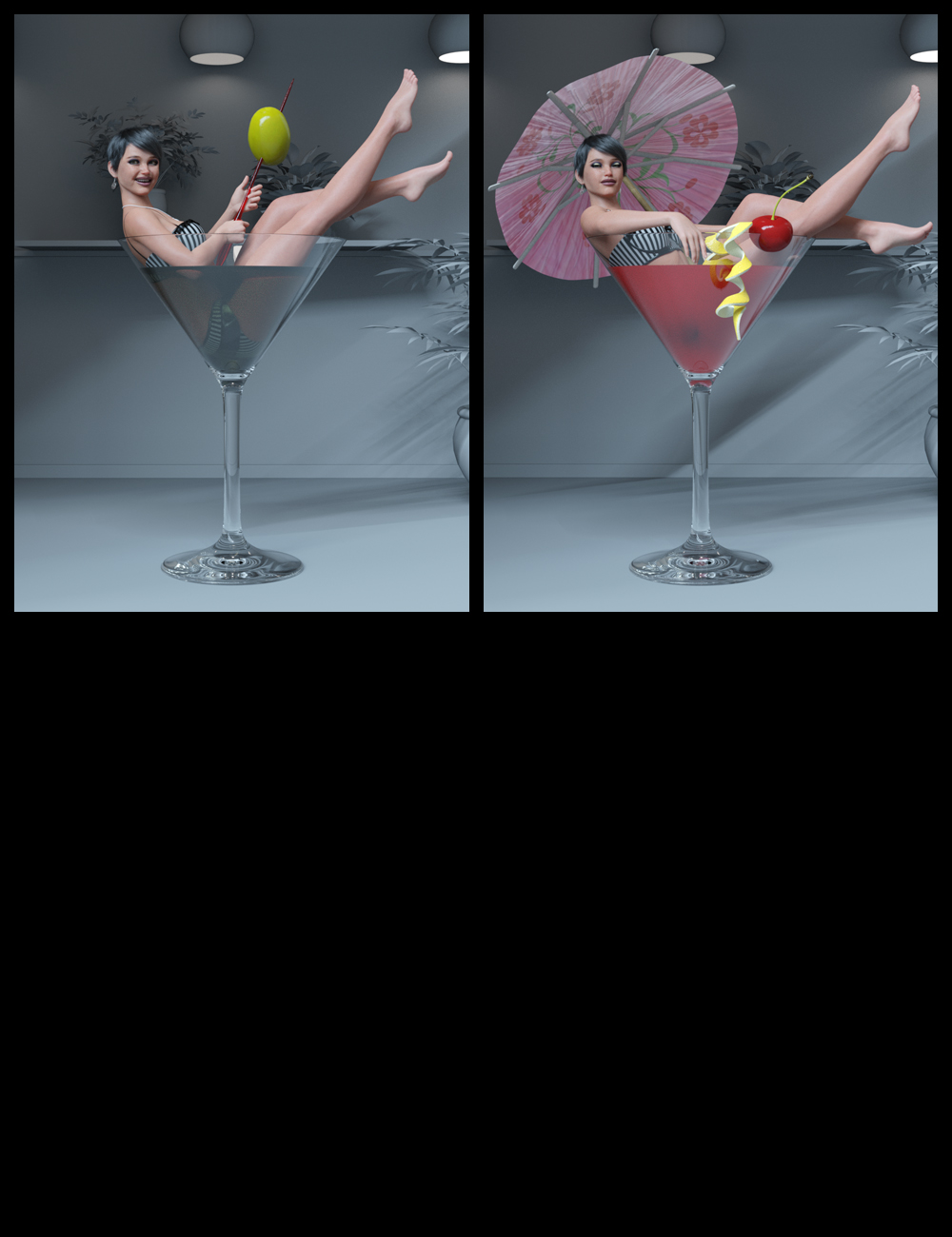 Fancy Cocktails Wearable Poses for Genesis 8 Female by: Those Things, 3D Models by Daz 3D