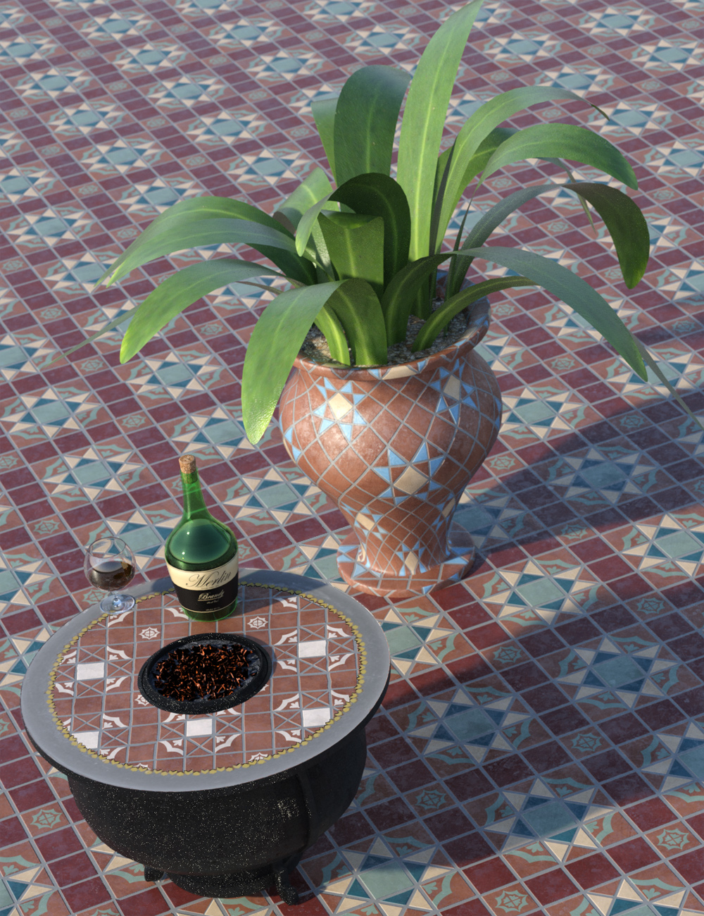 Edwardian Inspired Floor Tile Shaders by: ForbiddenWhispers, 3D Models by Daz 3D