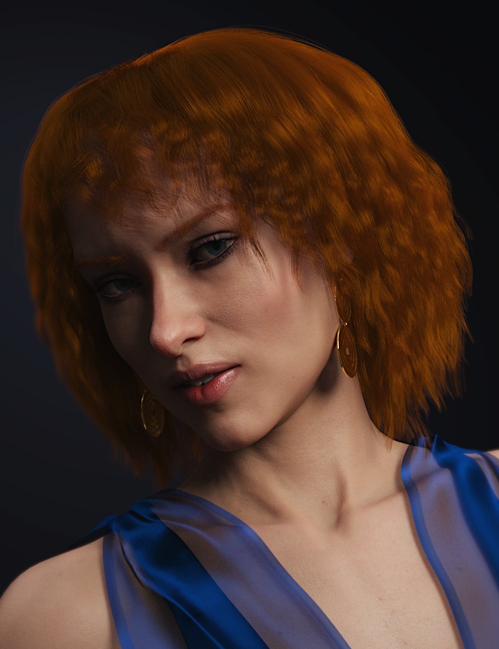 dForce Paulinha Hair for Genesis 8 Female(s) by: Toyen, 3D Models by Daz 3D