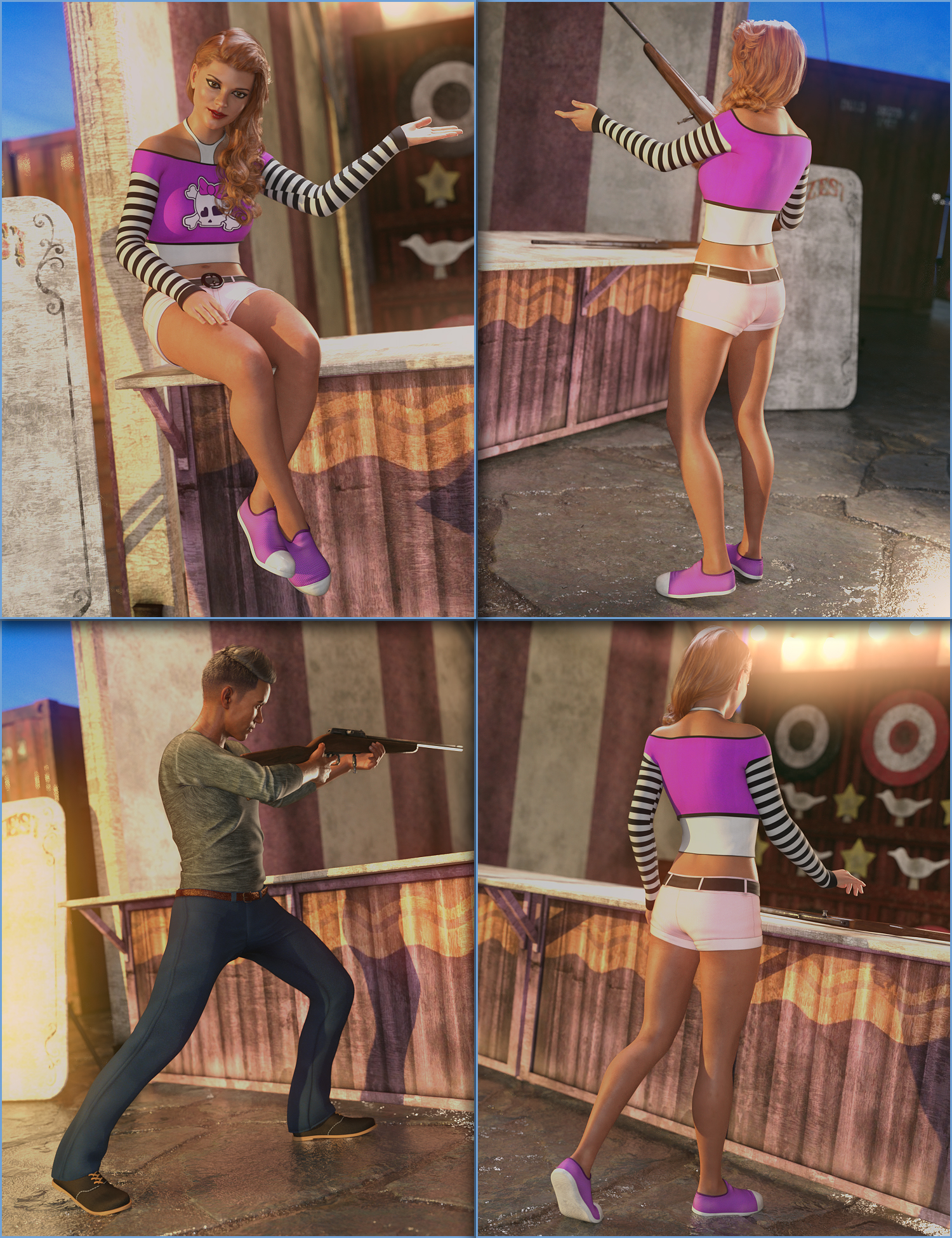 Midway Games Poses by: Blackbeard MediaGustef, 3D Models by Daz 3D