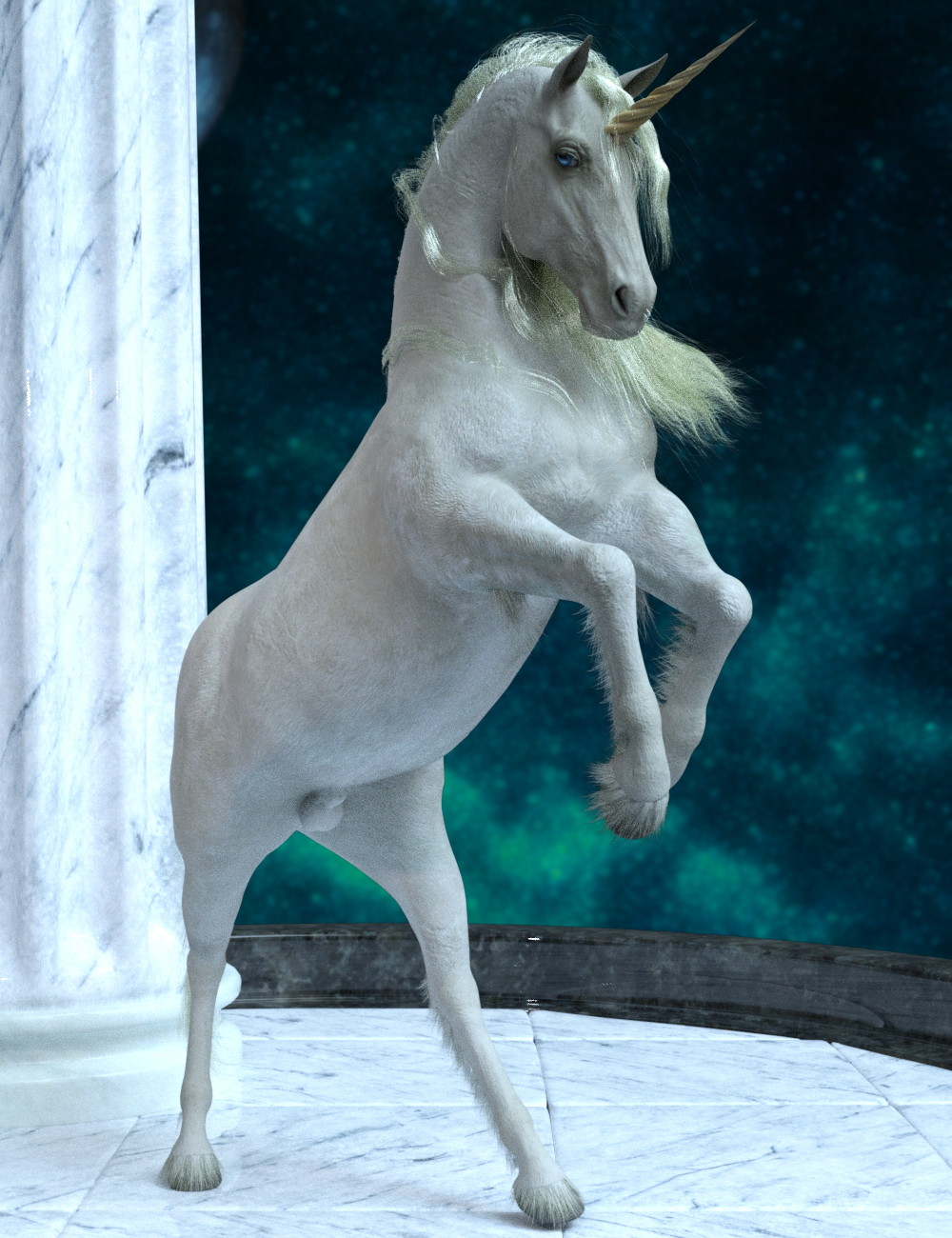 Unicorn Poses for Daz Horse 2 by: Ensary, 3D Models by Daz 3D
