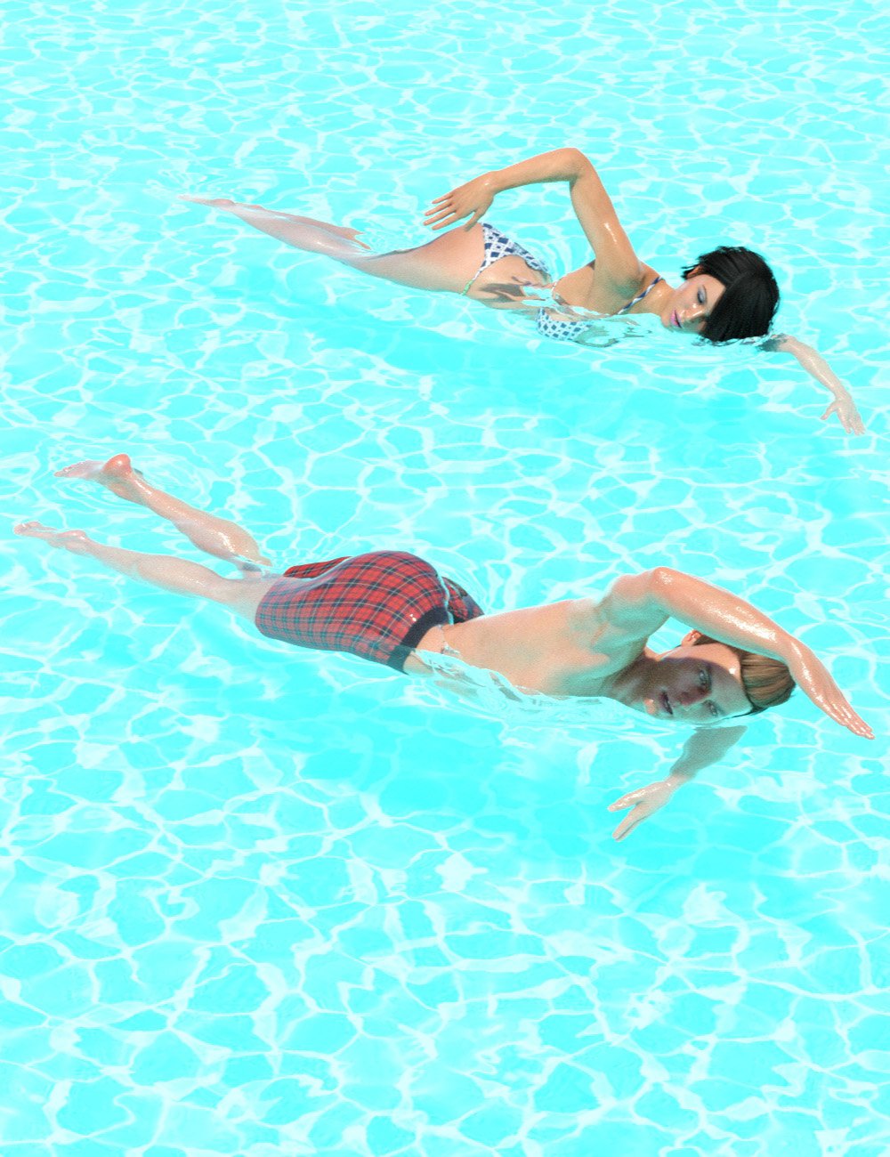 Free Style Swim Cycle for Genesis 8 Male(s) and Female(s) by: Donna che cammina, 3D Models by Daz 3D