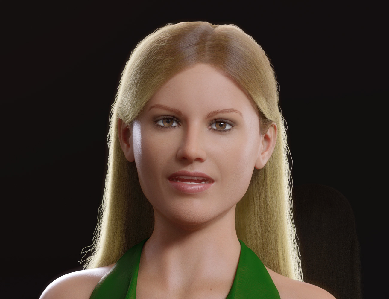 dForce Tucked Long Hair for Genesis 8 Females by: PhilW, 3D Models by Daz 3D