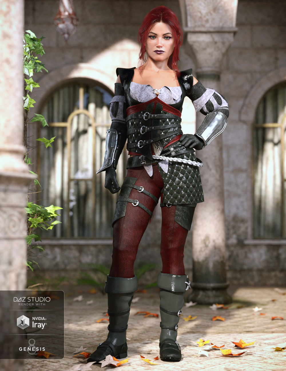 dForce Highlands Ranger Outfit for Genesis 8 Female(s)