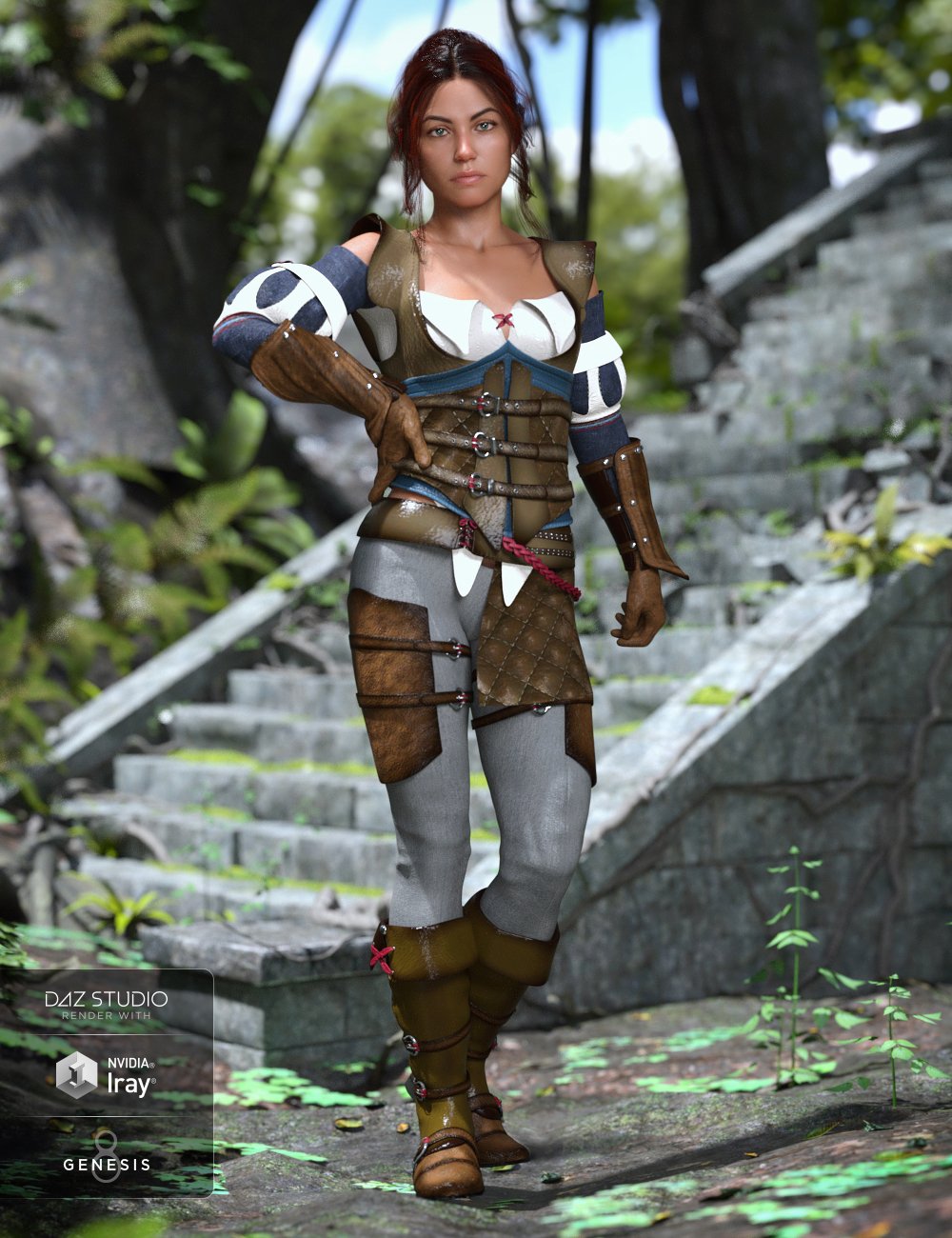 dForce Highlands Ranger Textures by: Anna Benjamin, 3D Models by Daz 3D