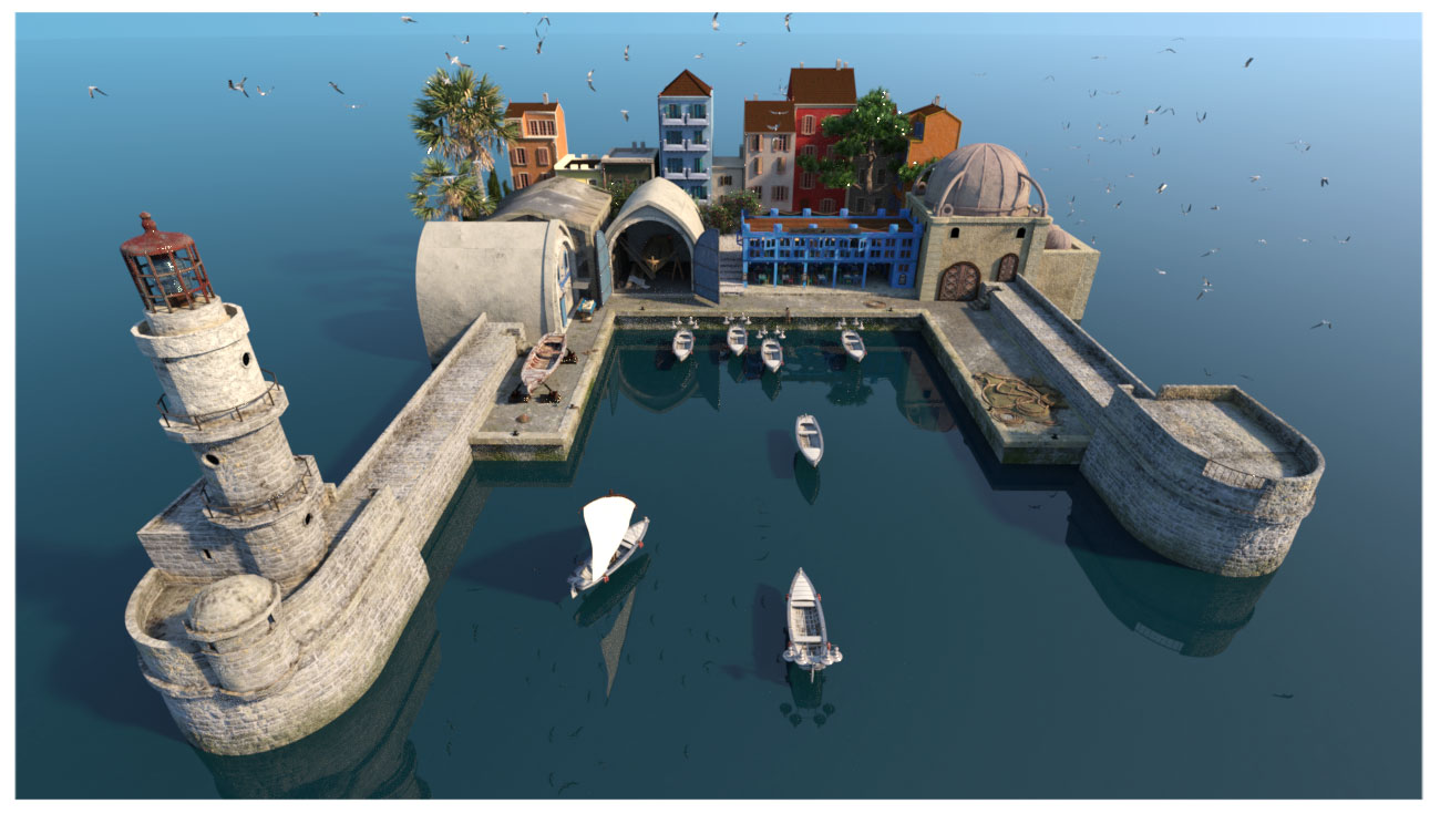 Mediterranean Seashore Mediterranean Seashore by: Ansiko, 3D Models by Daz 3D