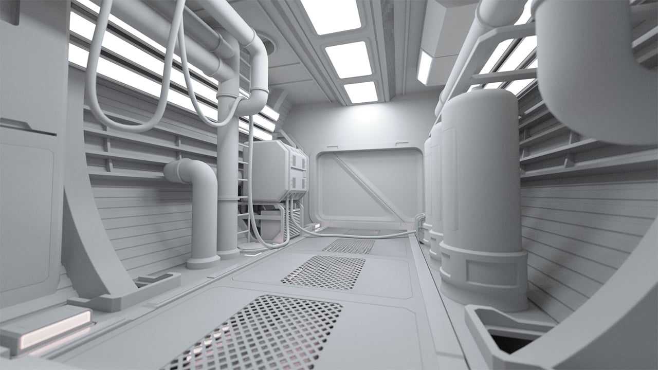 Sci-Fi Corridor Vignette by: Mely3D, 3D Models by Daz 3D