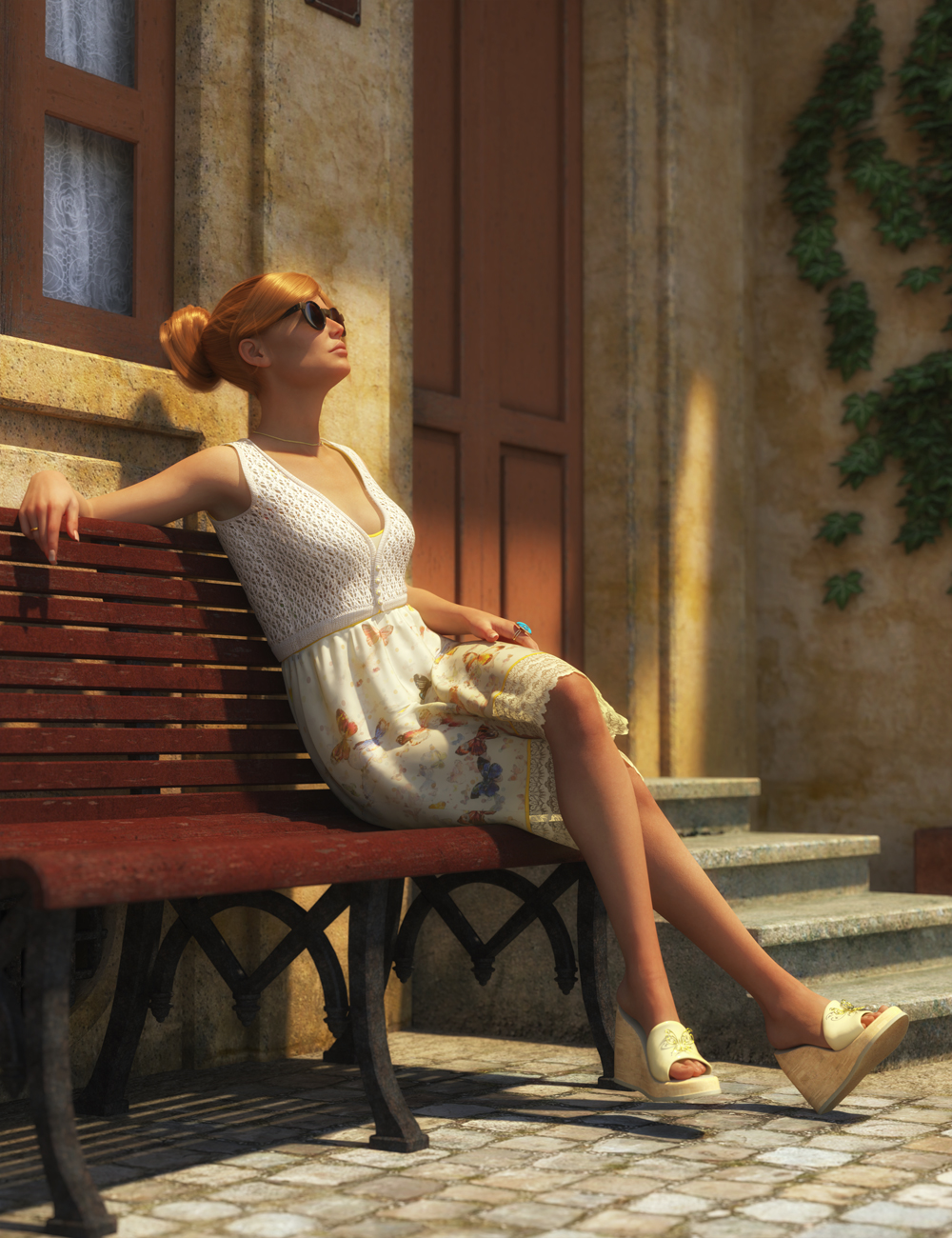 dForce Midsummer Outfit for Genesis 8 Female(s) by: AmaranthPixelTizzyFit, 3D Models by Daz 3D