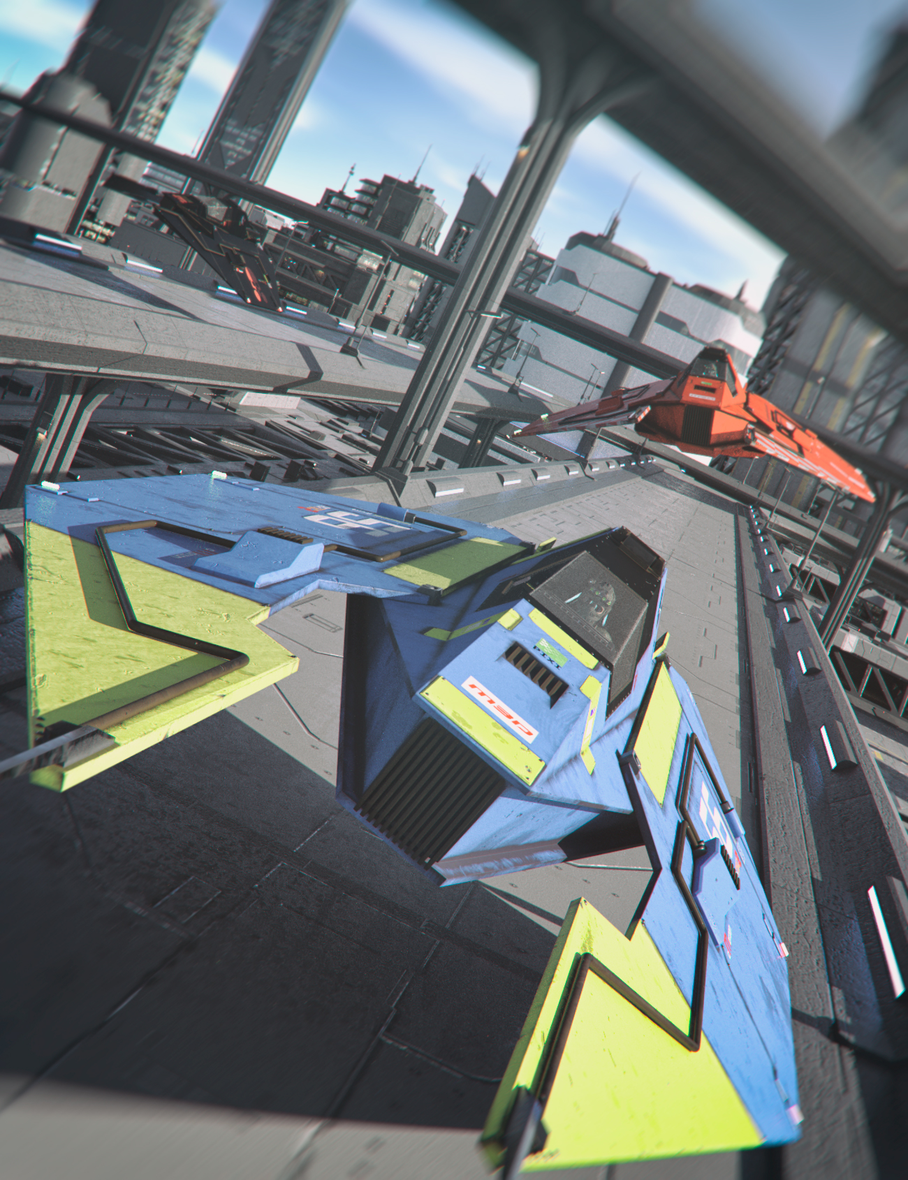 SciFi Race Speeder Daz 3D