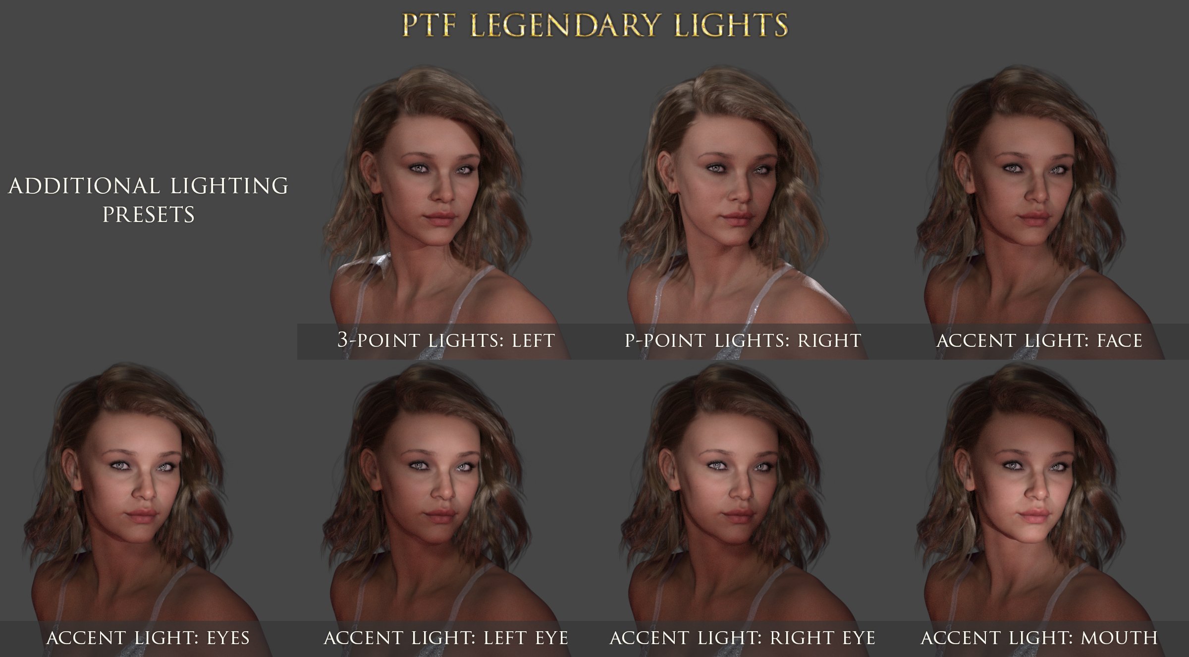 PTF Legendary Lights PTF Legendary Lights by: PixelTizzyFit, 3D Models by Daz 3D