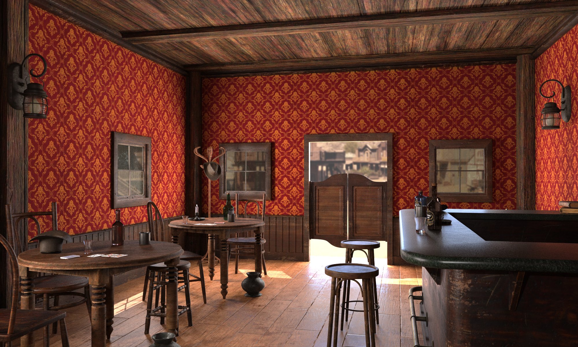 West Saloon | Daz 3D