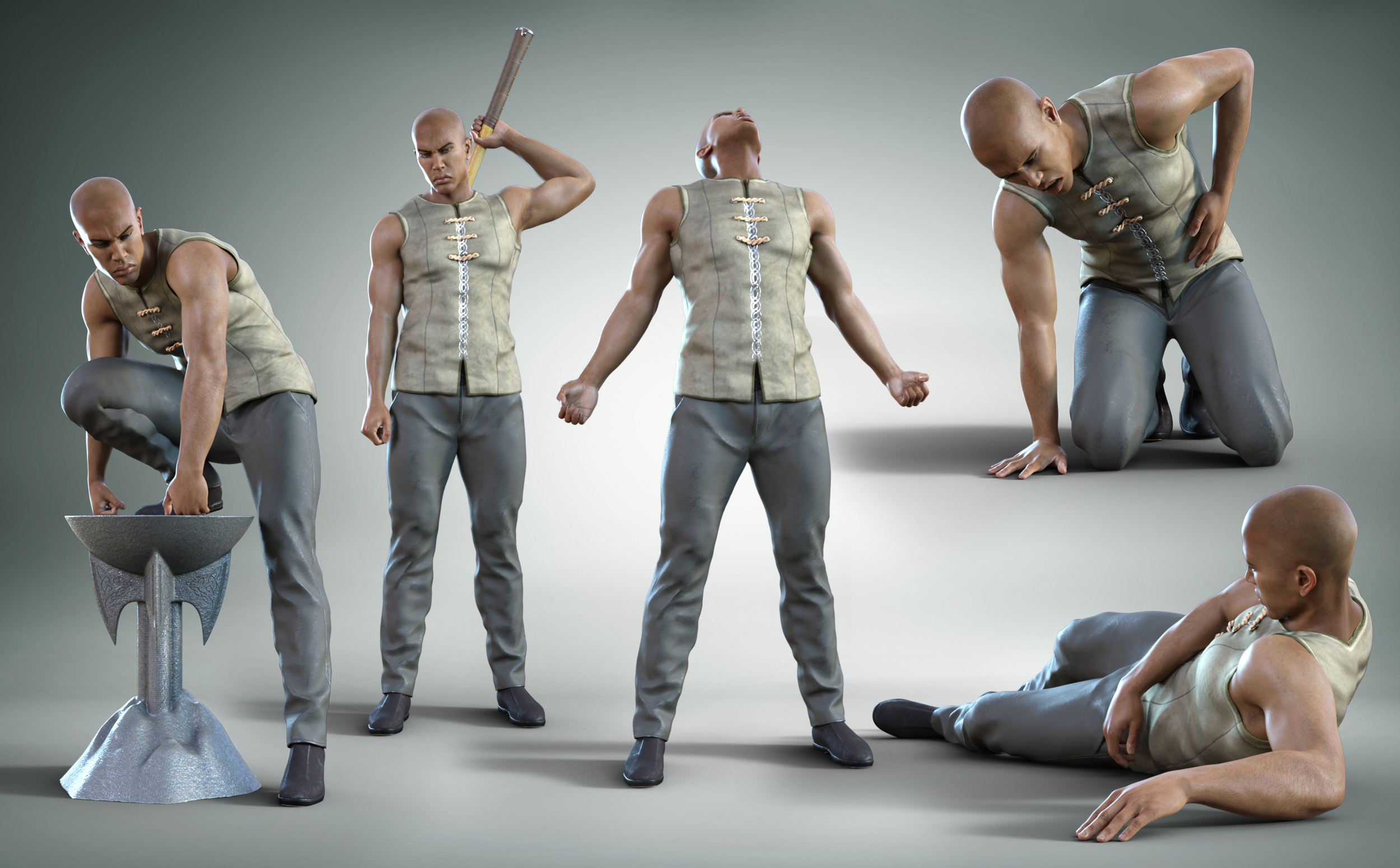 Z Soldier of Justice Poses and Expressions for Ashan 8 by: Zeddicuss, 3D Models by Daz 3D
