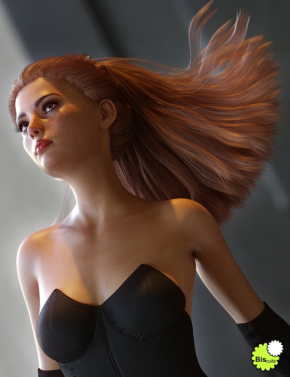 Biscuits Noa Hair with dForce for Genesis 8 Female Daz 3D