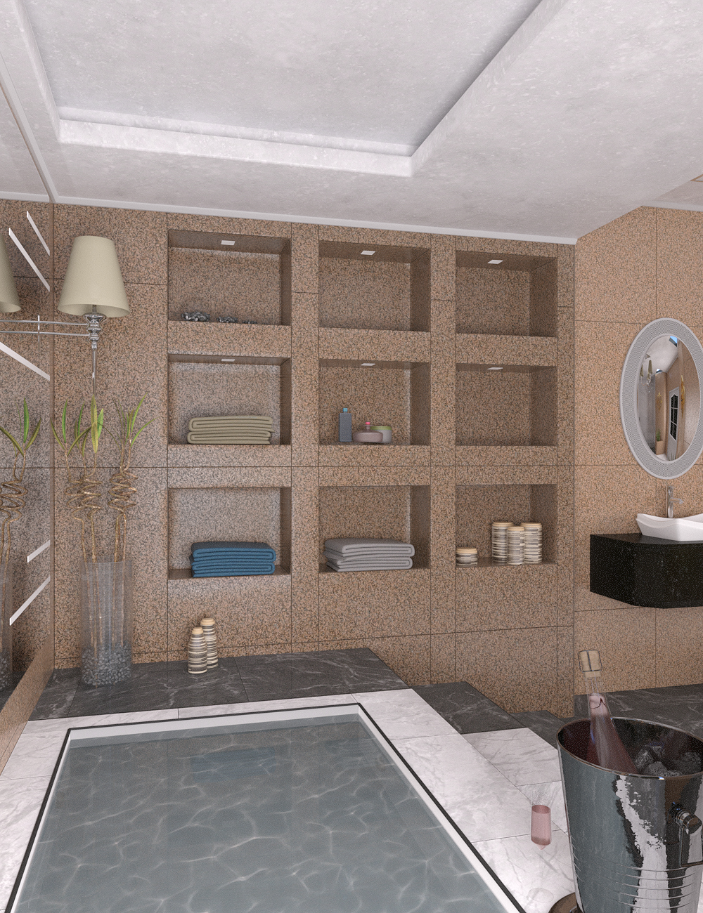 Deluxe Jacuzzi Room Deluxe Jacuzzi Room by: fjaa3d, 3D Models by Daz 3D