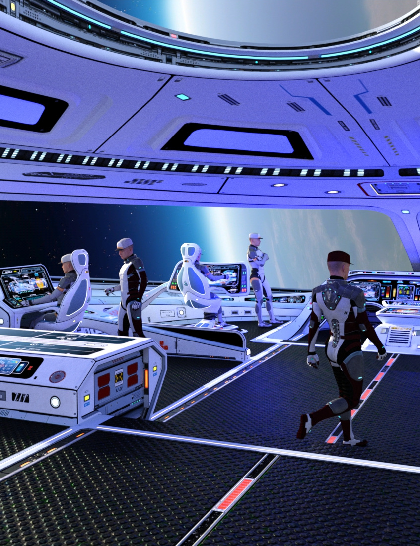 Astromaster Cockpit Crew Poses for Genesis 3 and 8 by: Kibarreto, 3D Models by Daz 3D