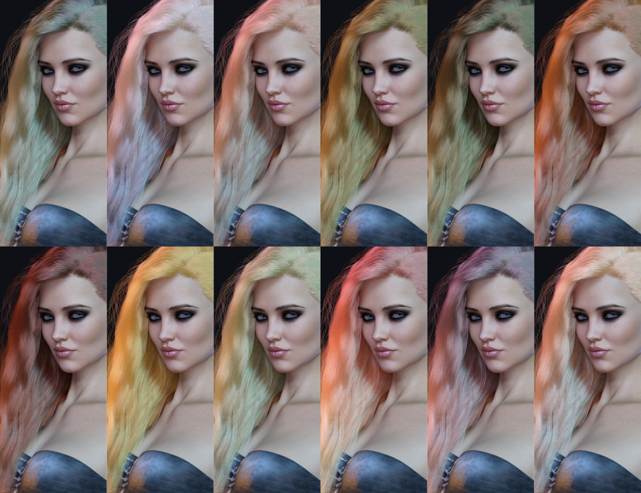 dForce RockZ Hair for Genesis 8 Female(s) by: HM, 3D Models by Daz 3D