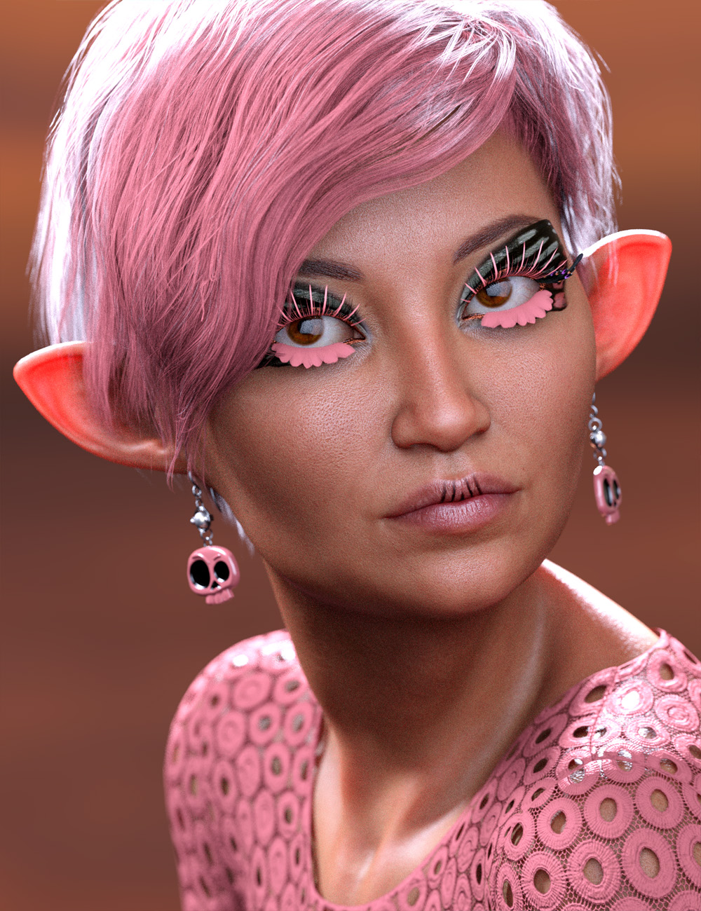 Extreme Closeup Flutterby Geoshell Makeups and Lashes for Genesis 8 ...