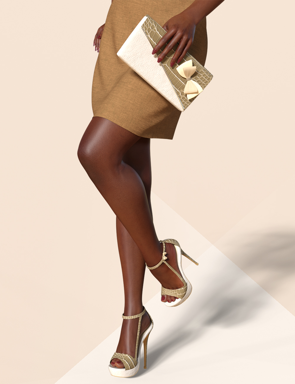 Juna High Heels and Clutch for Genesis 8 Female(s) by: Immersive-DreamWorldHexekati, 3D Models by Daz 3D