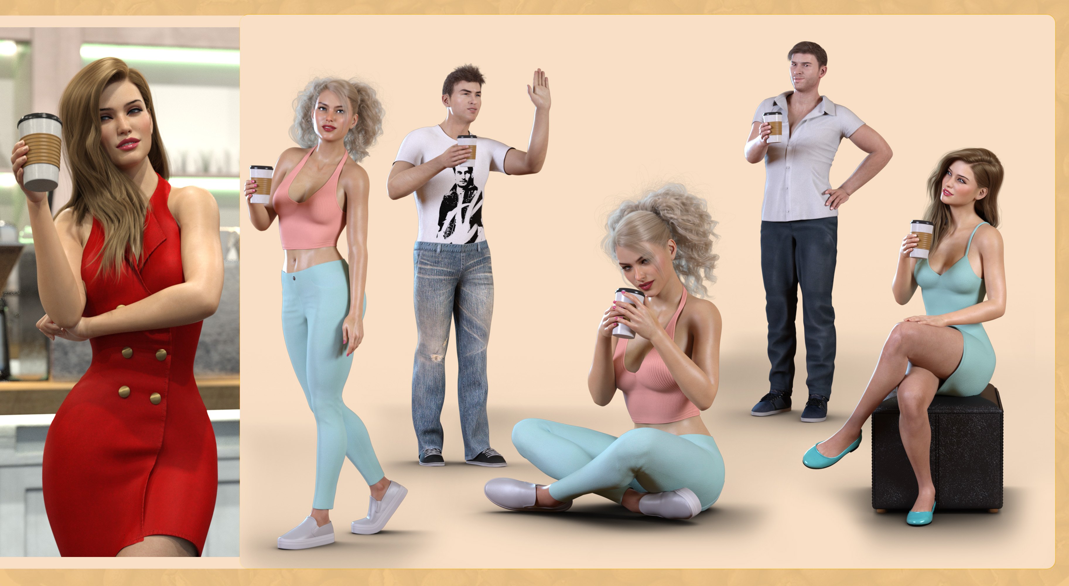 Z Coffee Love Prop and Pose Mega Set Z Coffee Love Prop and Pose Mega Set by: Zeddicuss, 3D Models by Daz 3D