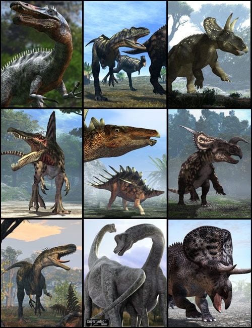Predator vs. Prey Dinosaur Bundle by: , 3D Models by Daz 3D